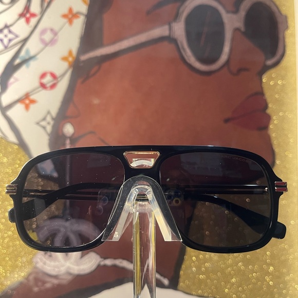 Marc Jacobs Black and Gold Sunglasses